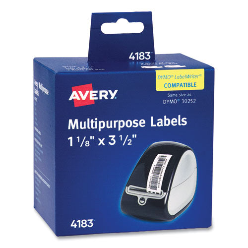 Multipurpose Thermal Labels, 3.5 X 1.3, White, 350/roll, 2 Rolls/box