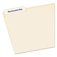 Ecofriendly Permanent File Folder Labels, 0.66 X 3.44, White, 30-sheet, 50 Sheets-pack