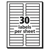 Ecofriendly Permanent File Folder Labels, 0.66 X 3.44, White, 30-sheet, 50 Sheets-pack