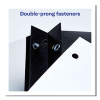 Durable Clear Front Report Cover W-prong Fasteners, 1-8" Cap, Clear-blue, 25-box