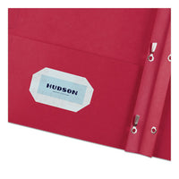 Two-pocket Folder, Prong Fastener, Letter, 1-2" Capacity, Red, 25-box