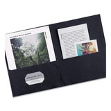 Two-pocket Folder, 40-sheet Capacity, Black, 25-box