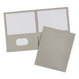 Two-pocket Folder, 40-sheet Capacity, Gray, 25-box