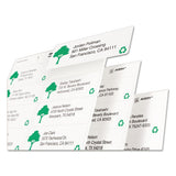 Ecofriendly Mailing Labels, Inkjet-laser Printers, 2 X 4, White, 10-sheet, 100 Sheets-pack