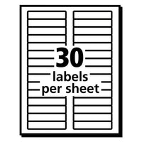 Ecofriendly Permanent File Folder Labels, 0.66 X 3.44, White, 30-sheet, 25 Sheets-pack