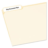 Ecofriendly Permanent File Folder Labels, 0.66 X 3.44, White, 30-sheet, 25 Sheets-pack