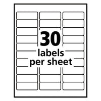 Ecofriendly Mailing Labels, Inkjet-laser Printers, 1 X 2.63, White, 30-sheet, 100 Sheets-pack