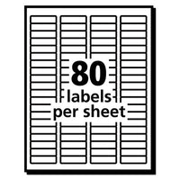 Ecofriendly Mailing Labels, Inkjet-laser Printers, 0.5 X 1.75, White, 80-sheet, 100 Sheets-pack