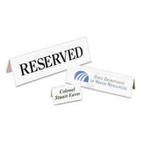 Small Textured Tent Cards, White, 1 7-16 X 3 3-4, 6 Cards-sheet, 150-box