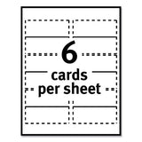 Small Textured Tent Cards, White, 1 7-16 X 3 3-4, 6 Cards-sheet, 150-box