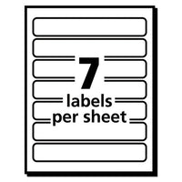 Removable File Folder Labels With Sure Feed Technology, 0.66 X 3.44, White, 7-sheet, 36 Sheets-pack