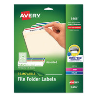 Removable File Folder Labels With Sure Feed Technology, 0.66 X 3.44, White, 7-sheet, 36 Sheets-pack