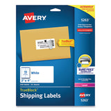 Shipping Labels W- Trueblock Technology, Laser Printers, 2 X 4, White, 10-sheet, 25 Sheets-pack