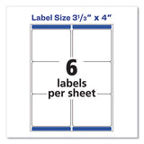 Shipping Labels W- Trueblock Technology, Laser Printers, 3.33 X 4, White, 6-sheet, 25 Sheets-pack