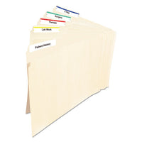 Permanent Trueblock File Folder Labels With Sure Feed Technology, 0.66 X 3.44, White, 30-sheet, 25 Sheets-pack