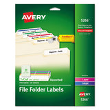 Permanent Trueblock File Folder Labels With Sure Feed Technology, 0.66 X 3.44, White, 30-sheet, 25 Sheets-pack