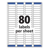 Easy Peel White Address Labels W- Sure Feed Technology, Laser Printers, 0.5 X 1.75, White, 80-sheet, 25 Sheets-pack