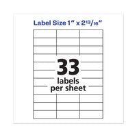 Copier Mailing Labels, Copiers, 1 X 2.81, Clear, 33-sheet, 70 Sheets-pack