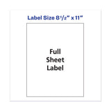 Copier Mailing Labels, Copiers, 8.5 X 11, White, 100-box