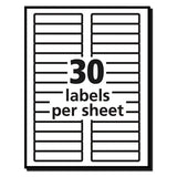 Permanent Trueblock File Folder Labels With Sure Feed Technology, 0.66 X 3.44, White, 30-sheet, 50 Sheets-box