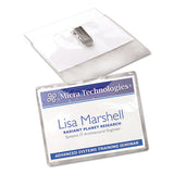 Clip-style Name Badge Holder With Laser-inkjet Insert, Top Load, 4 X 3, White, 40-box