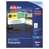 Postcards For Laser Printers, 4 X 6, Uncoated White, 2-sheet, 100-box