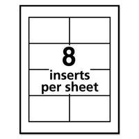 Name Badge Insert Refills, Horizontal-vertical, 2 1-4 X 3 1-2, White, 400-box