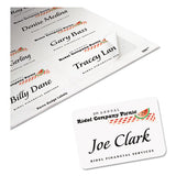 Flexible Adhesive Name Badge Labels, 3.38 X 2.33, White, 400-box