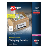 Waterproof Shipping Labels With Trueblock Technology, Laser Printers, 5.5 X 8.5, White, 2-sheet, 50 Sheets-pack