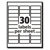 Matte Clear Easy Peel Mailing Labels W- Sure Feed Technology, Laser Printers, 1 X 2.63, Clear, 30-sheet, 50 Sheets-box