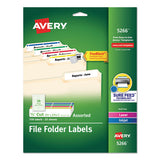 Permanent Trueblock File Folder Labels With Sure Feed Technology, 0.66 X 3.44, White, 30-sheet, 25 Sheets-pack