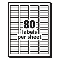 Matte Clear Easy Peel Mailing Labels W- Sure Feed Technology, Laser Printers, 0.5 X 1.75, Clear, 80-sheet, 25 Sheets-box