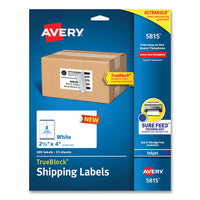 Shipping Labels With Trueblock Technology, Inkjet Printers, 2.5 X 4, White, 8 Labels-sheet, 25 Sheets-pack