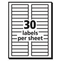 Permanent Trueblock File Folder Labels With Sure Feed Technology, 0.66 X 3.44, White, 30-sheet, 50 Sheets-box