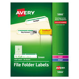 Permanent Trueblock File Folder Labels With Sure Feed Technology, 0.66 X 3.44, White, 30-sheet, 50 Sheets-box