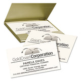 Clean Edge Business Cards, Laser, 2 X 3 1-2, Ivory, 200-pack