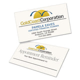 Clean Edge Business Cards, Laser, 2 X 3 1-2, Ivory, 200-pack