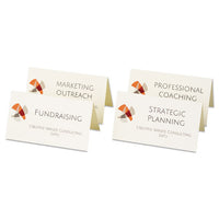 Small Tent Card, Ivory, 2 X 3 1-2, 4 Cards-sheet, 160-box
