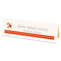 Large Embossed Tent Card, Ivory, 3 1-2 X 11, 1 Card-sheet, 50-box