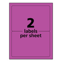 High-visibility Permanent Laser Id Labels, 5 1-2 X 8 1-2, Neon Magenta, 200-box