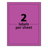 High-visibility Permanent Laser Id Labels, 5 1-2 X 8 1-2, Neon Magenta, 200-box