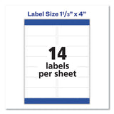 Easy Peel White Address Labels W- Sure Feed Technology, Laser Printers, 1.33 X 4, White, 14-sheet, 250 Sheets-box