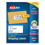 Shipping Labels W- Trueblock Technology, Laser Printers, 2 X 4, White, 10-sheet, 250 Sheets-box