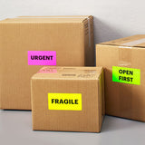 High-visibility Permanent Laser Id Labels, 2 X 4, Neon Assorted, 1000-box