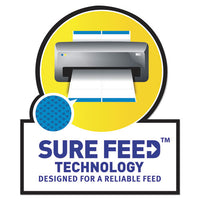 White Address Labels W- Sure Feed Technology For Laser Printers, Laser Printers, 0.5 X 1.75, White, 80-sheet, 250 Sheets-box