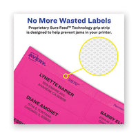 High-visibility Permanent Laser Id Labels, 2 X 4, Neon Magenta, 1000-box