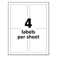 Ultraduty Ghs Chemical Waterproof And Uv Resistant Labels, 3.5 X 5, White, 4-sheet, 50 Sheets-box