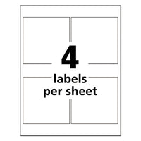 Ultraduty Ghs Chemical Waterproof And Uv Resistant Labels, 4 X 4, White, 4-sheet, 50 Sheets-box