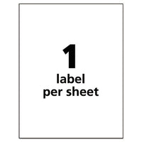 Ultraduty Ghs Chemical Waterproof And Uv Resistant Labels, 8.5 X 11, White, 50-pack