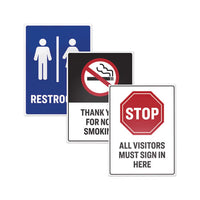 Surface Safe Removable Label Safety Signs, Inkjet-laser Printers, 5 X 7, White, 2-sheet, 15 Sheets-pack